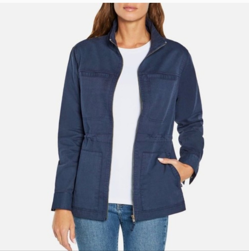 NWT Gap Field Jacket Midnight Navy Lightweight Full Zip Utility Size XXL
